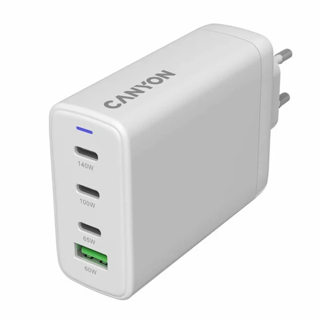 CANYON Charger CU140ACC GaN 150W 3xPD 1xQC EU White