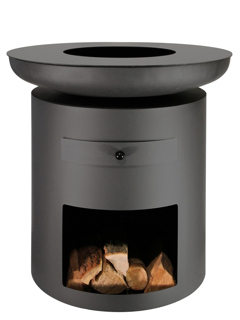 Grillsäule rund Sioux 80 cm schwarz