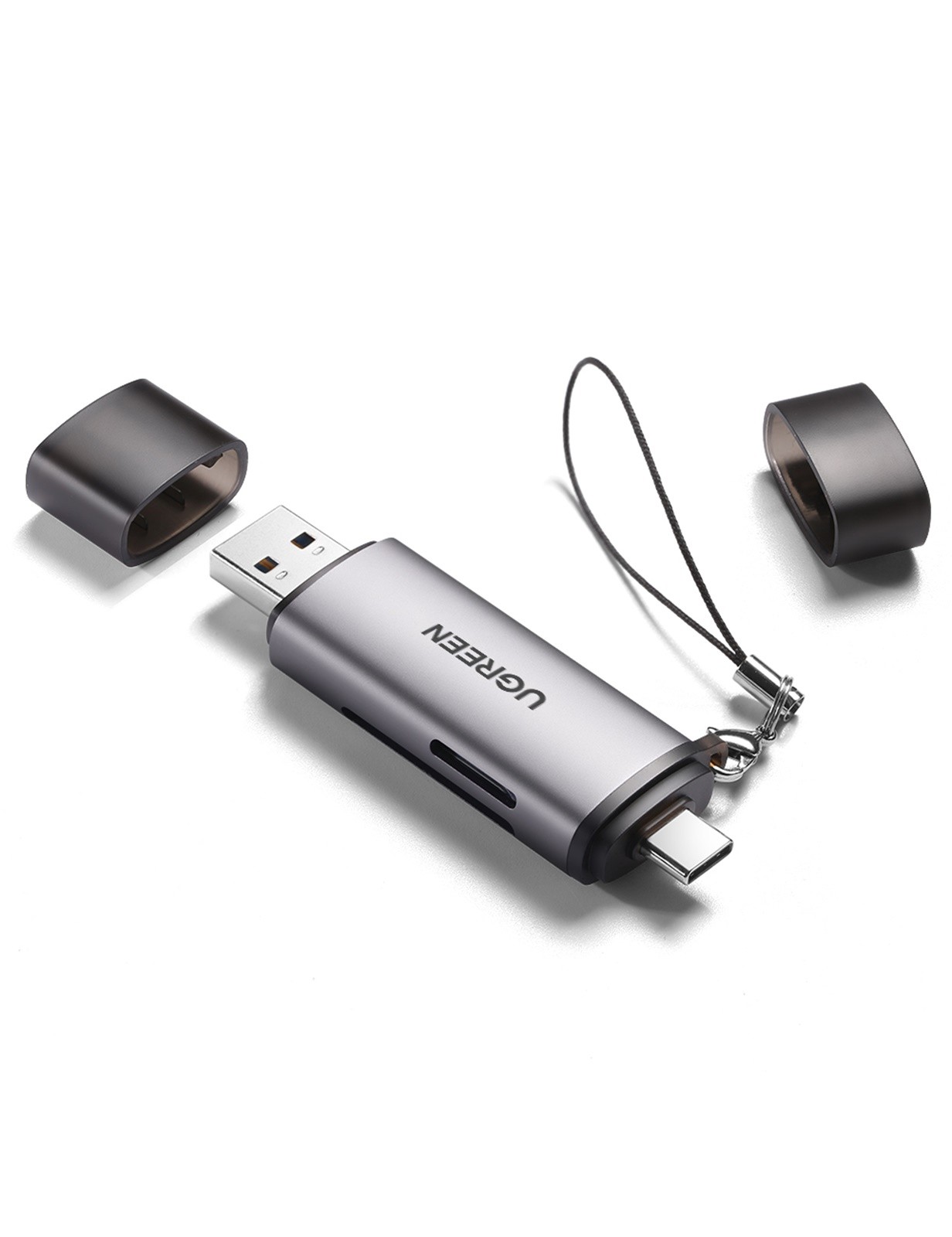 UGREEN 2-in-1 USB-C OTG Kartenlesegerät