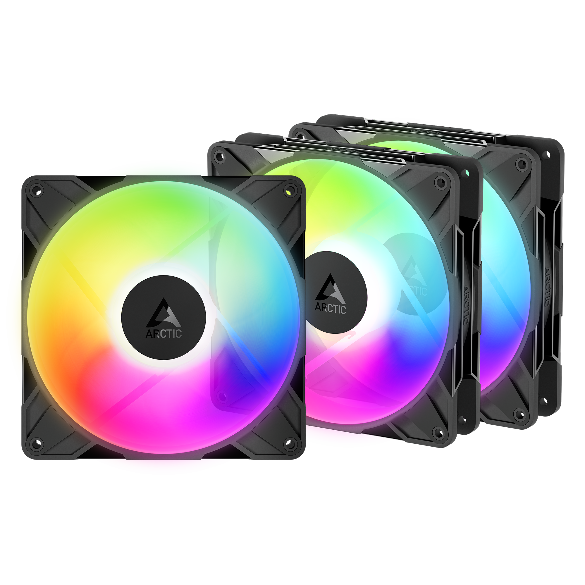 ARCTIC P14 PRO Reverse A-RGB schwarz 3er-Pack | Gehäuselüfter