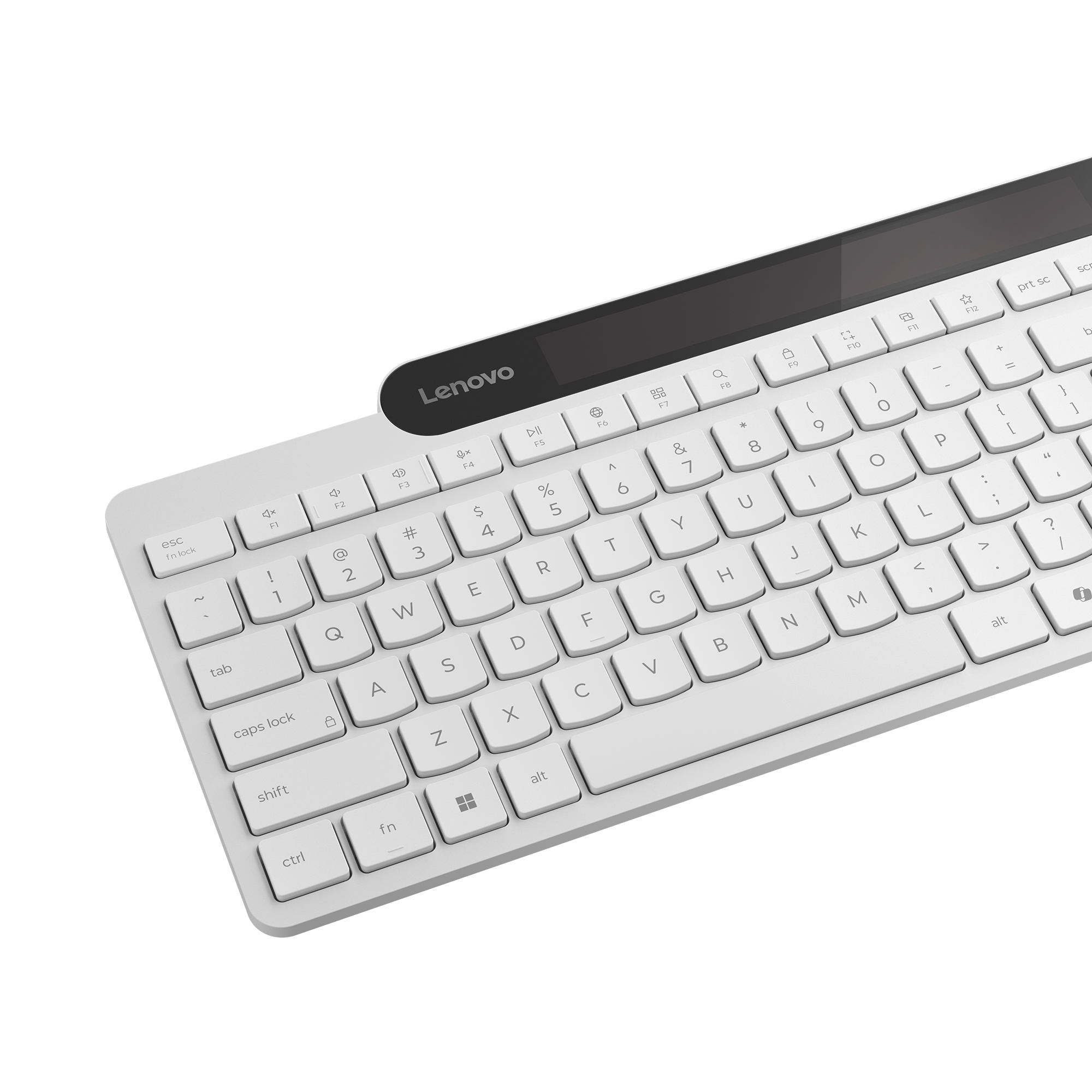Lenovo Bluetooth-Tastatur mit Selbstladefunktion (weiß)