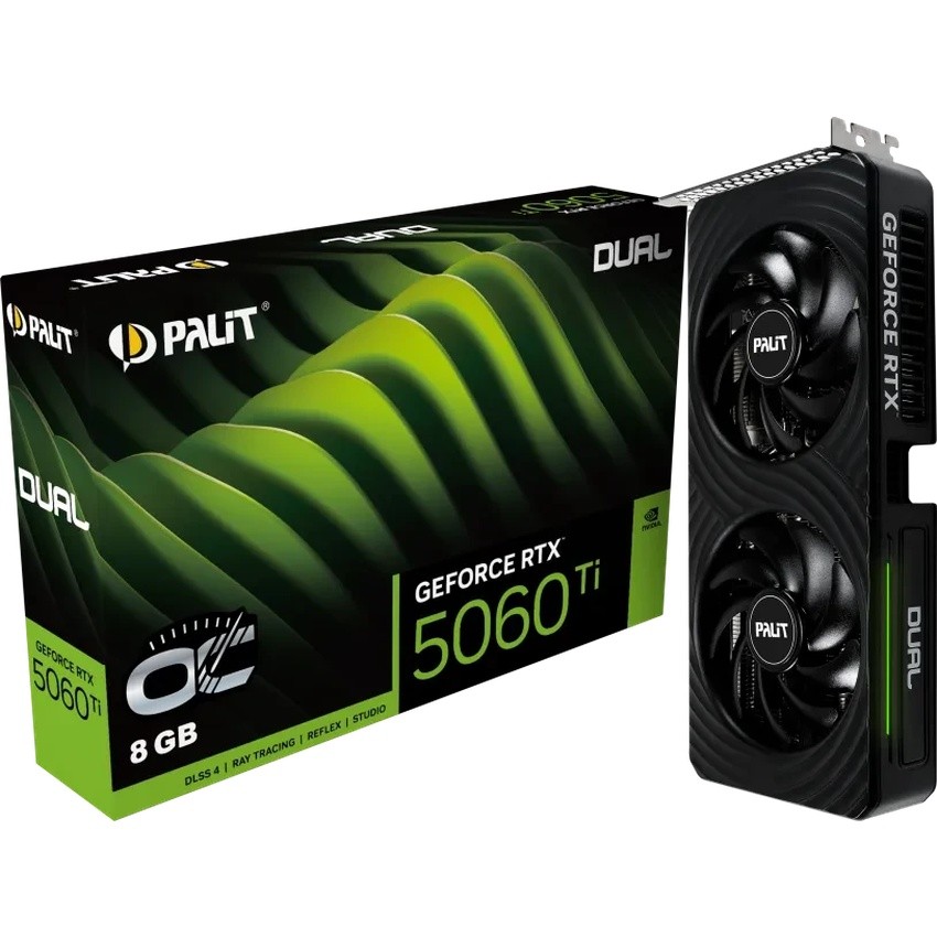 Palit GeForce RTX 5060 Ti Dual OC - 8GBGB GDDR7, HDMI, 3x DP