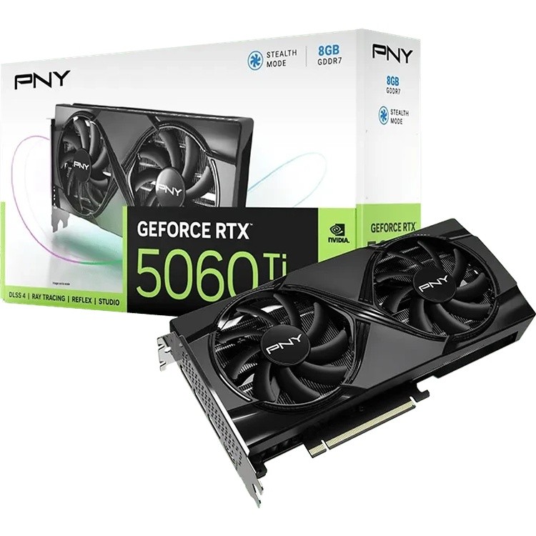 PNY GeForce RTX 5060 Ti Dual Fan - 8GB GDDR7, HDMI, 3x DP