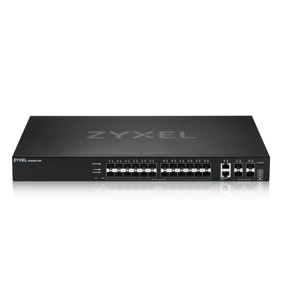 Zyxel XGS2220-30F Managed Switch 24x Gigabit Ethernet, 2x 10G Ethernet, 4x 10G SFP+