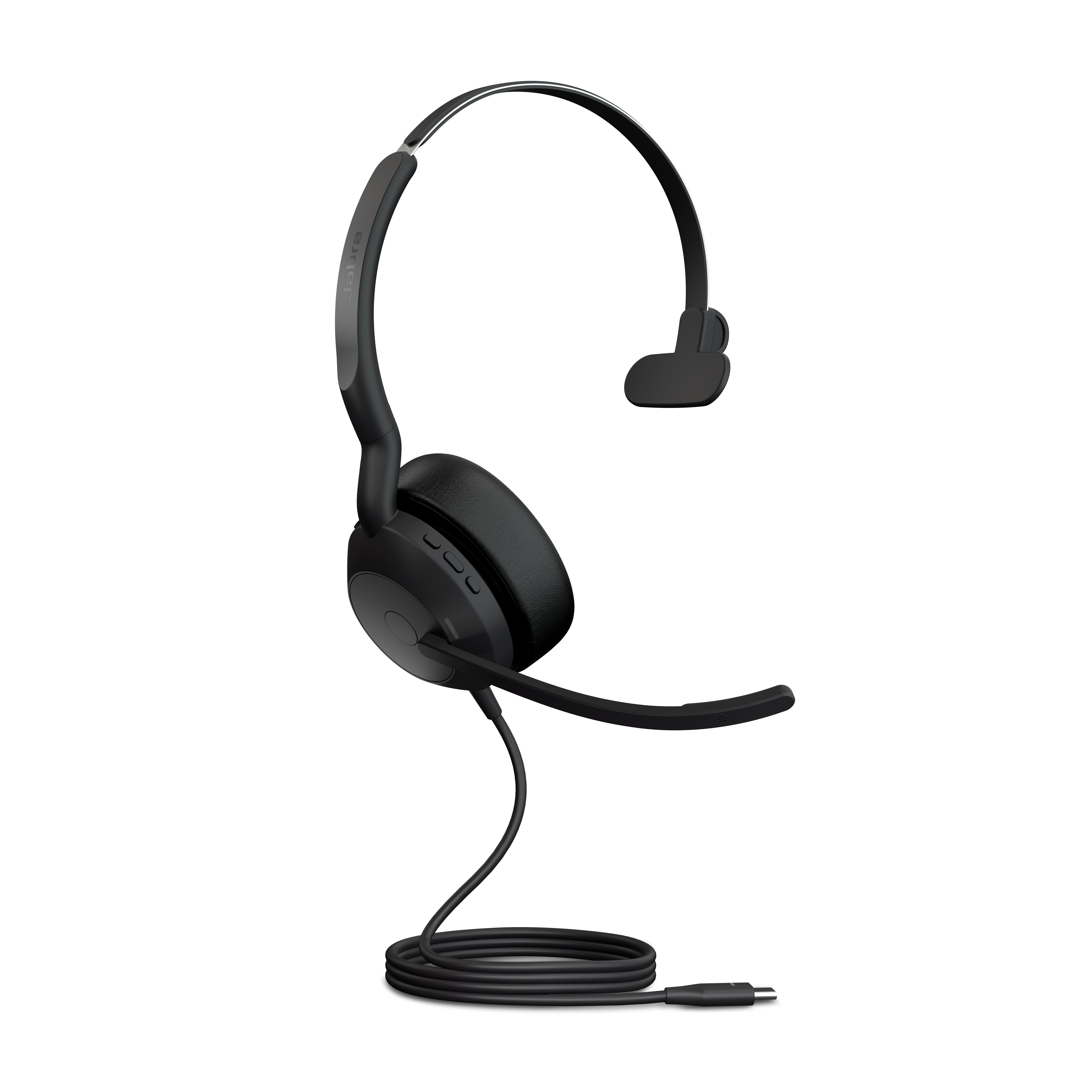 Jabra Evolve2 50 Mono-Bluetooth Headset 4 Mikrofone, USB-C-Anschluss, MS Teams zertifiziert, Aktive Geräuschunterdrückung