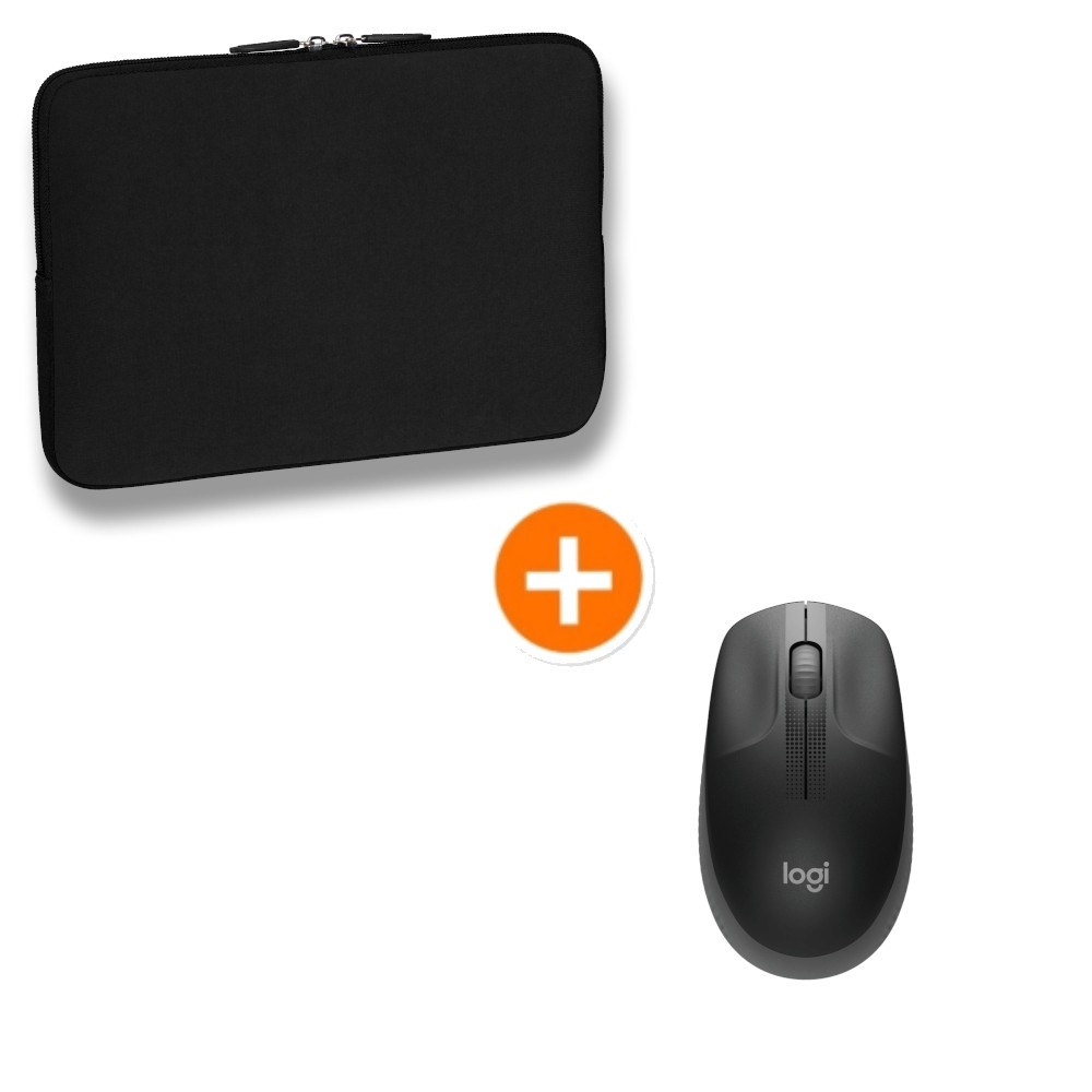 PEDEA Notebook-Sleeve Trend + Logitech M190 Wireless Maus bis 43,9 cm