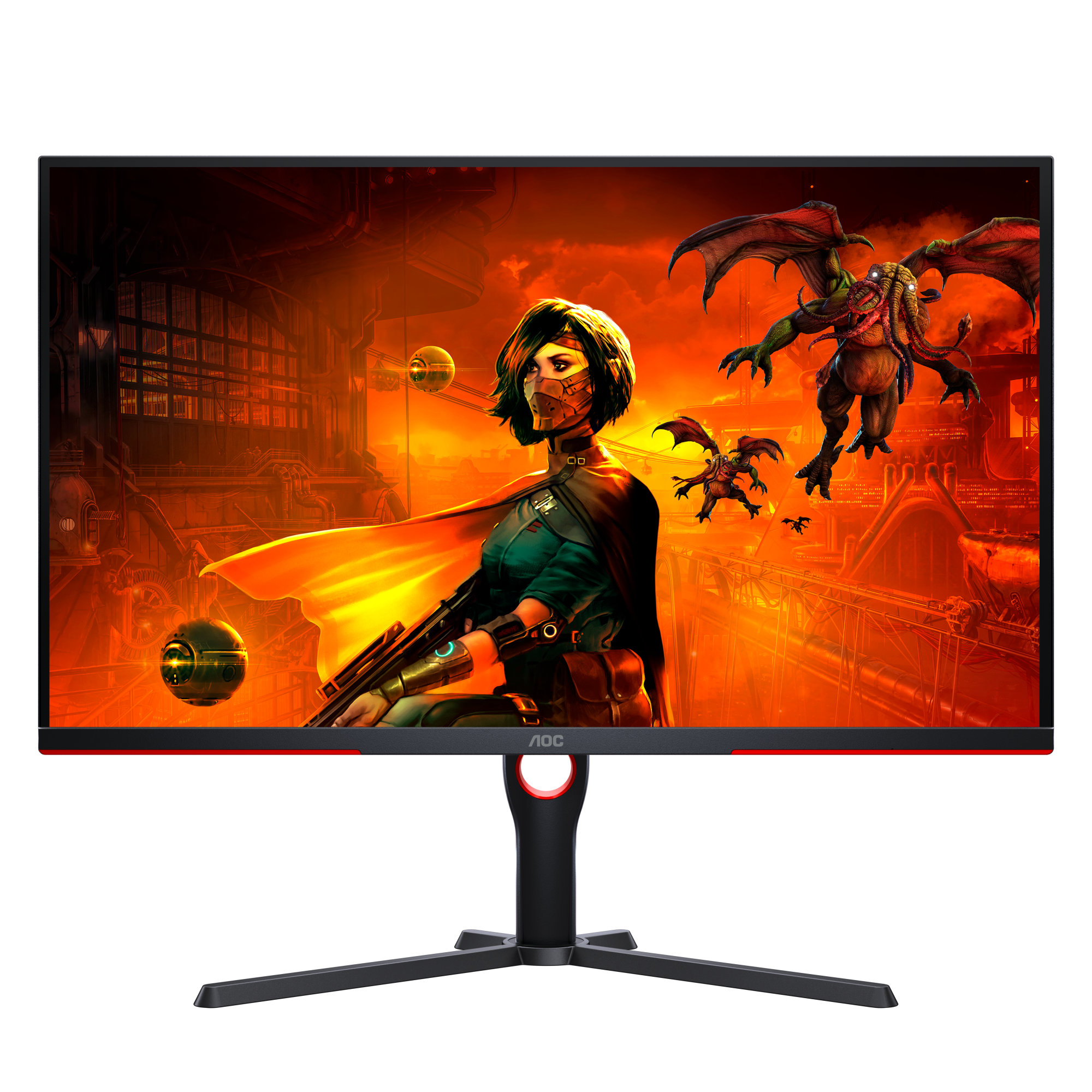 AOC Gaming U32G3X 32 Zoll UHD Monitor, 144 Hz, FreeSync Pre., G-Sync comp., HDR400 (3840x2160, 1ms GtG, HDMI 2.1, DisplayPort) s