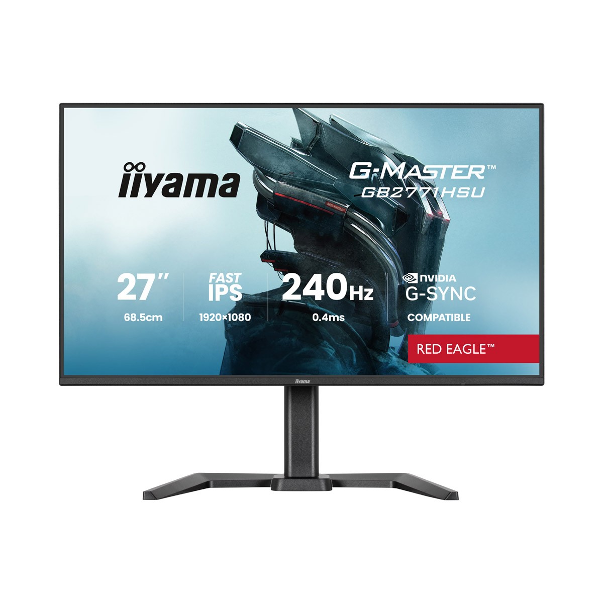 Iiyama GB2771HSU-B1 Gaming Monitor 27? Full-HD IPS, 240 Hz, 0.4 ms MPRT, USB-Hub, G-Sync kompatibel