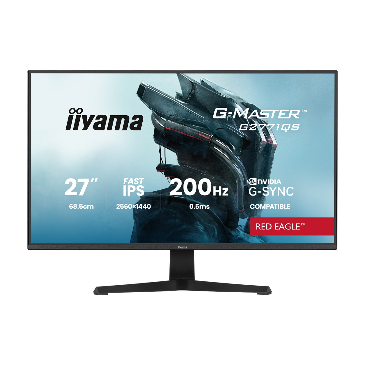 Iiyama G2771QS-B1 Gaming Monitor 27? QHD IPS, 200 Hz, 0.5 ms MPRT, G-Sync kompatibel