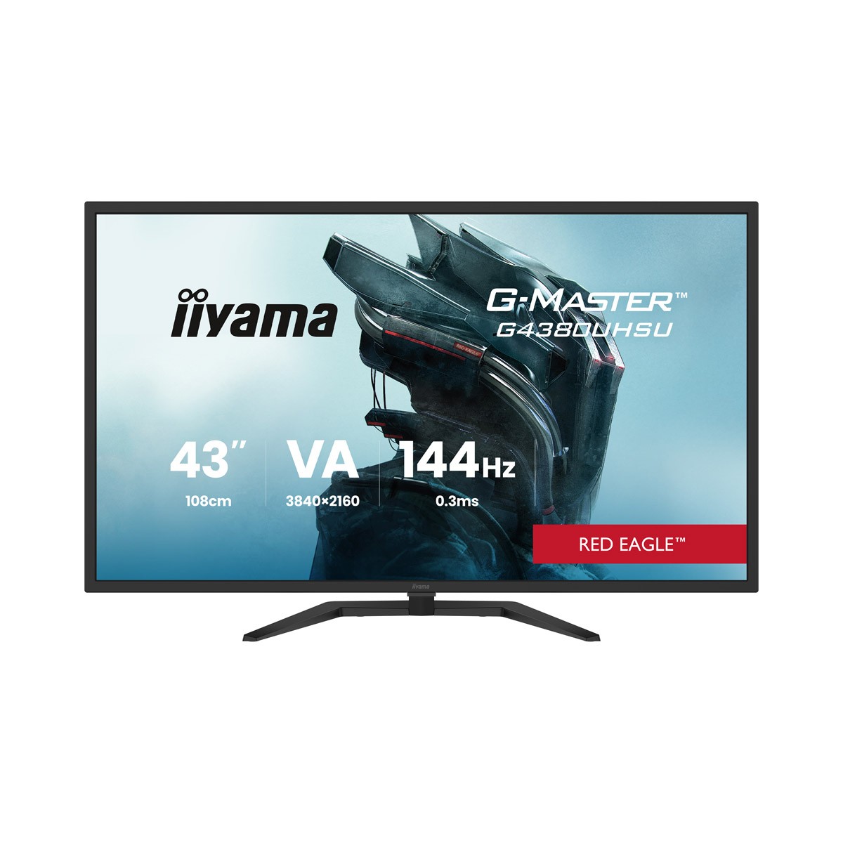 Iiyama G4380UHSU-B2 Gaming Monitor 42.5? 4K UHD VA, 144 Hz, 0.3 ms MPRT, USB-Hub, USB-C, Adaptiv Sync