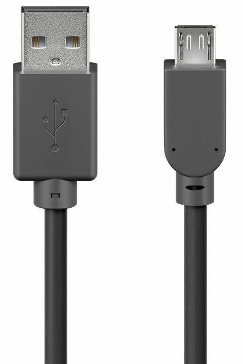 1,8m Goobay USB 2.0 Kabel, schwarz [Stecker Typ A - Stecker Typ Micro-B]
