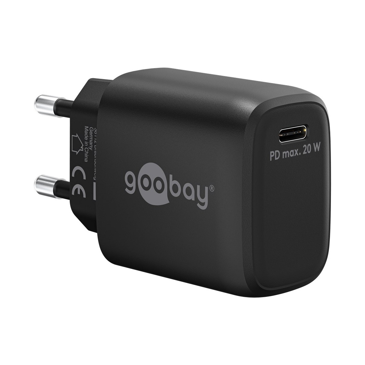 Goobay USB-C™ PD Schnellladegerät (20 W) schwarz