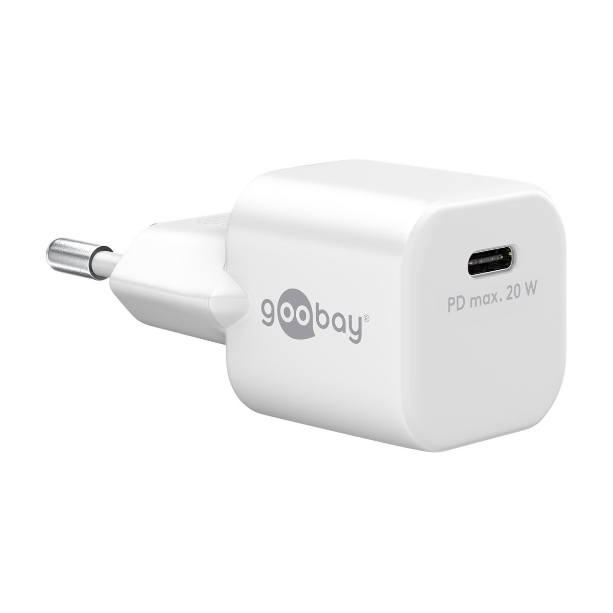 Goobay USB-C™ PD Schnellladegerät Nano (20 W) weiß
