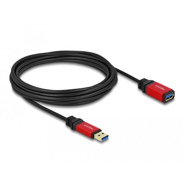 Delock Verlängerungskabel USB 3.0 Stecker  USB 3.0 Buchse 5 m, Premium