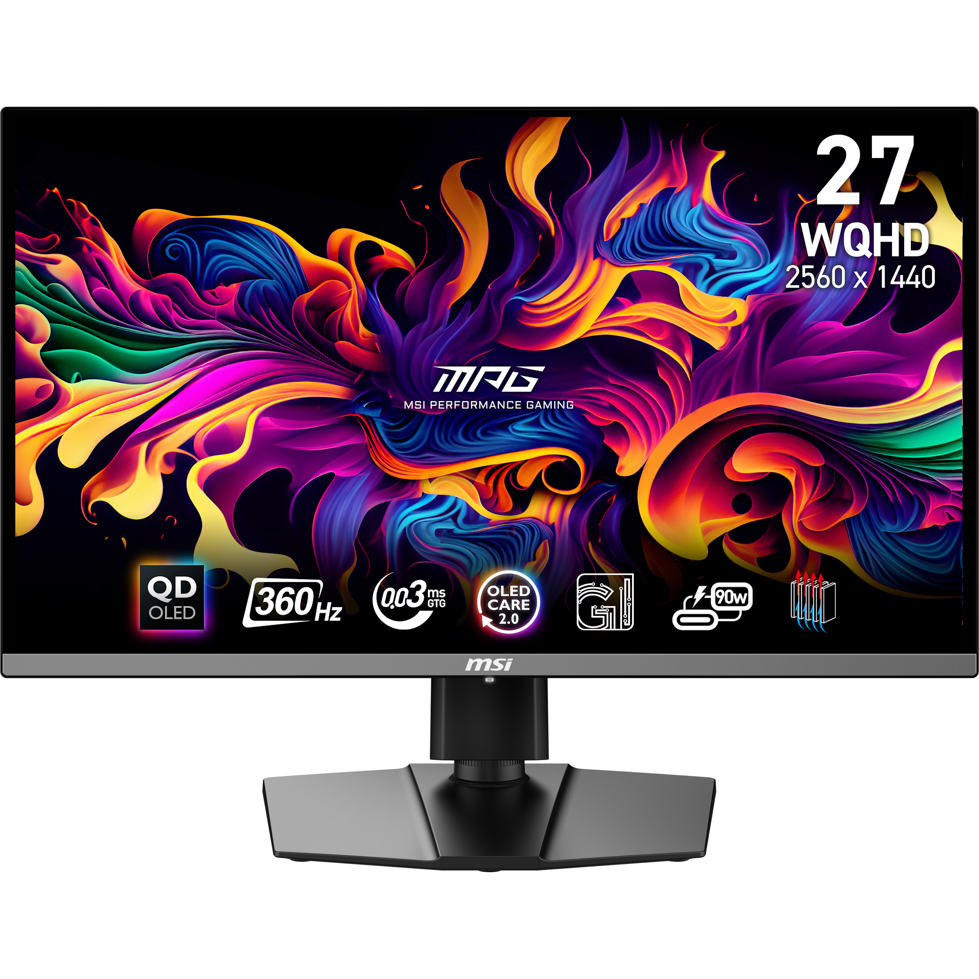 MSI MPG 271QRXDE QD-OLED Gaming Monitor - 360 Hz, 0,03ms GTG MSI OLED Care 2.0, HDMI 2.1 mit 48Gbps Bandbreite, 120Hz , VRR und 