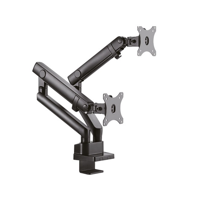 ICYBOX Monitorständer, für 2x Monitore, bis zu 32" mit Tischhalterung