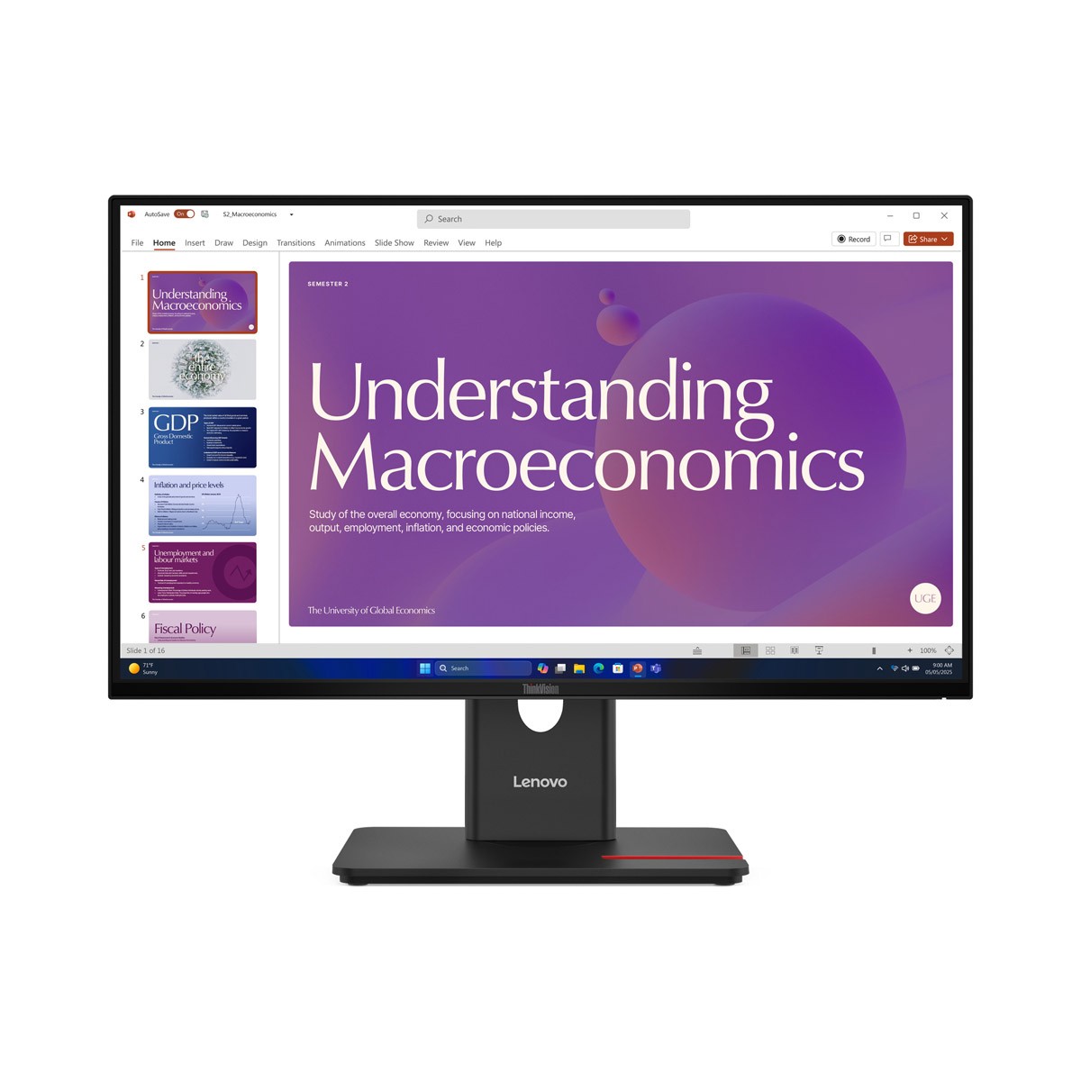 Lenovo ThinkVision T24D-40 23.8" QHD IPS, 120HZ, 6ms, HDMI, DisplayPort, USB-C (PD15W)