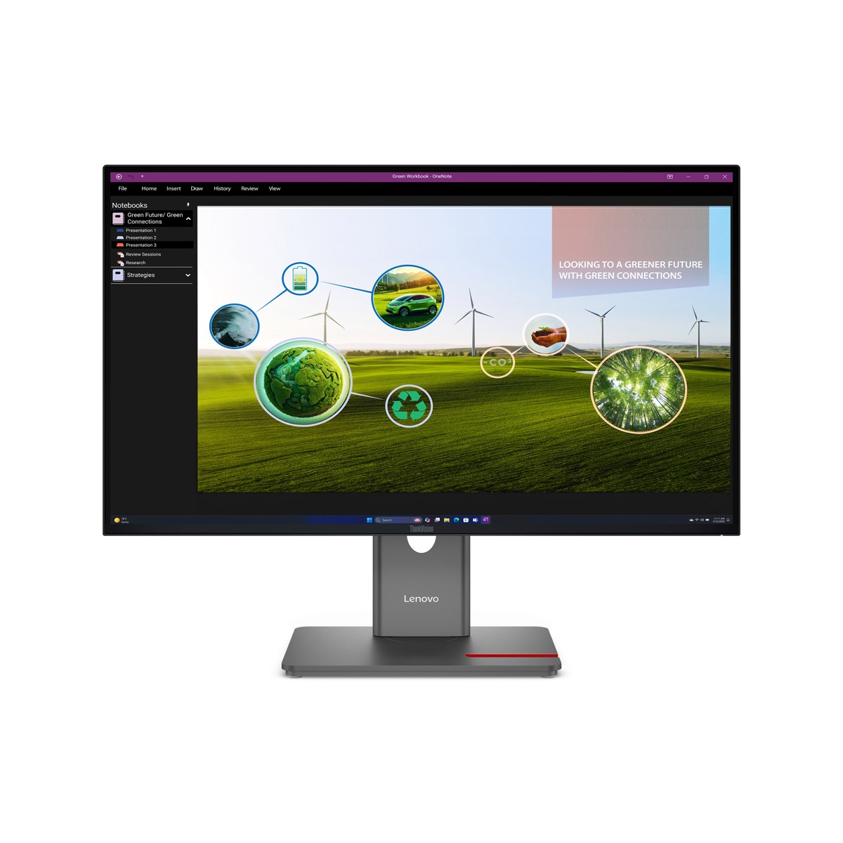 Lenovo ThinkVision P27Q-40 27" QHD IPS, 120HZ, 6ms, HDMI, DisplayPort, USB-C (PD 15W)