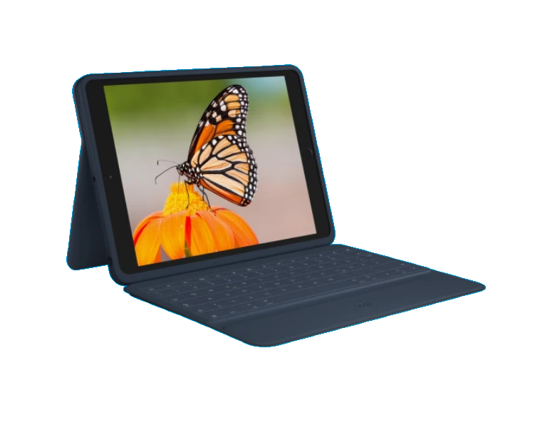 Logitech Rugged Combo 3 - CLASSIC BLUE Tastatur-Schutzcase für iPad (7., 8. und 9. Generation)