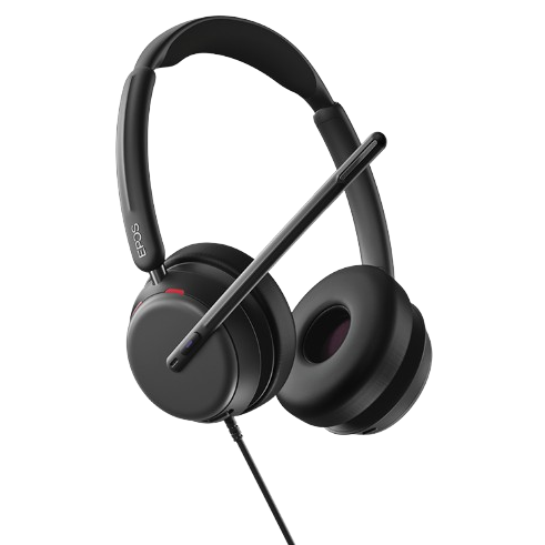 Epos IMPACT 860T ANC, Stereo-Headset, Kabelgebunden MS Teams zertifiziert, Adaptive ANC-Geräuschunterdrückung, 360-Grad-Busyligh