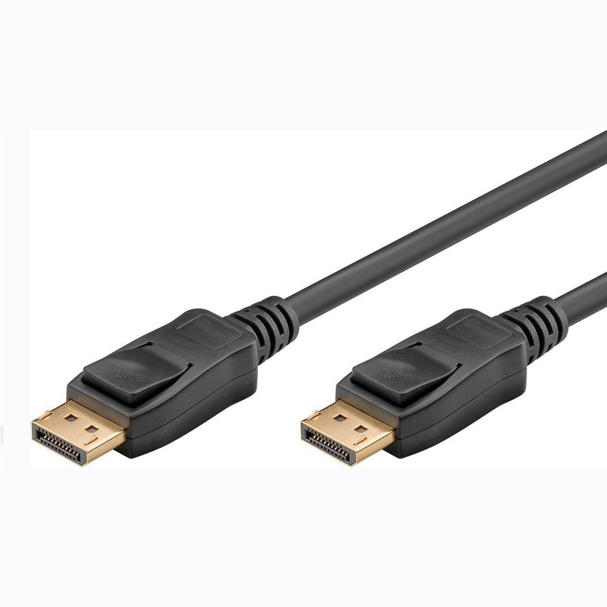 Goobay 5m DisplayPort 1.4-Verbindungskabel [3D, 8K (4320p), vergoldete Kontakte, mit Verriegelung]