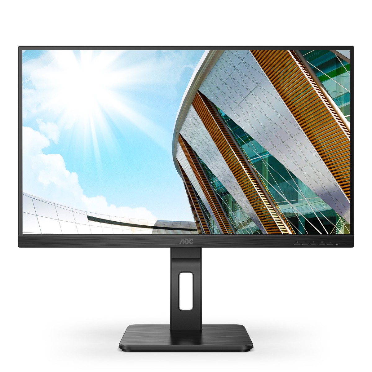 AOC U27P2 27 Zoll UHD Monitor, höhenverstellbar (3840x2160, 60 Hz, HDMI, DisplayPort, USB Hub) schwarz