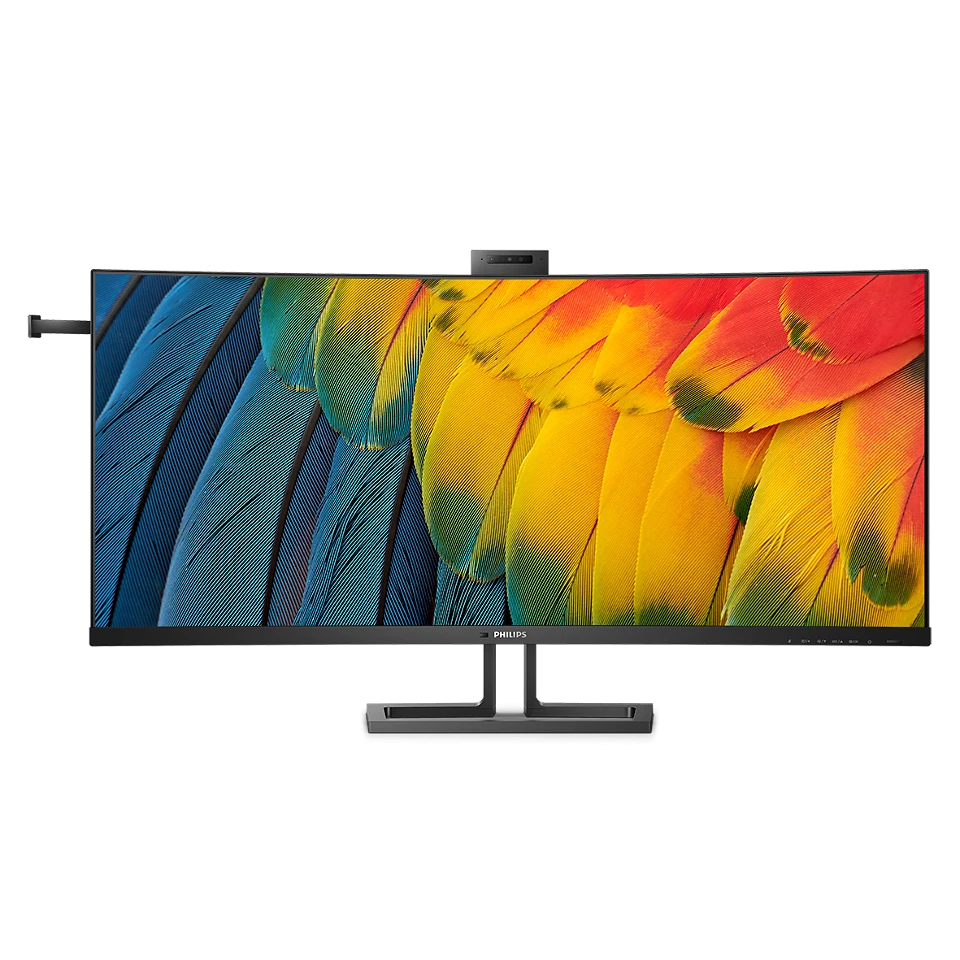 Philips 40B1U6903CH 40 Zoll Wide UHD Curved Monitor, 5 MP Webcam, höhenverstellbar, Lautsprecher (5120x2160, 75 Hz, HDMI, Displa