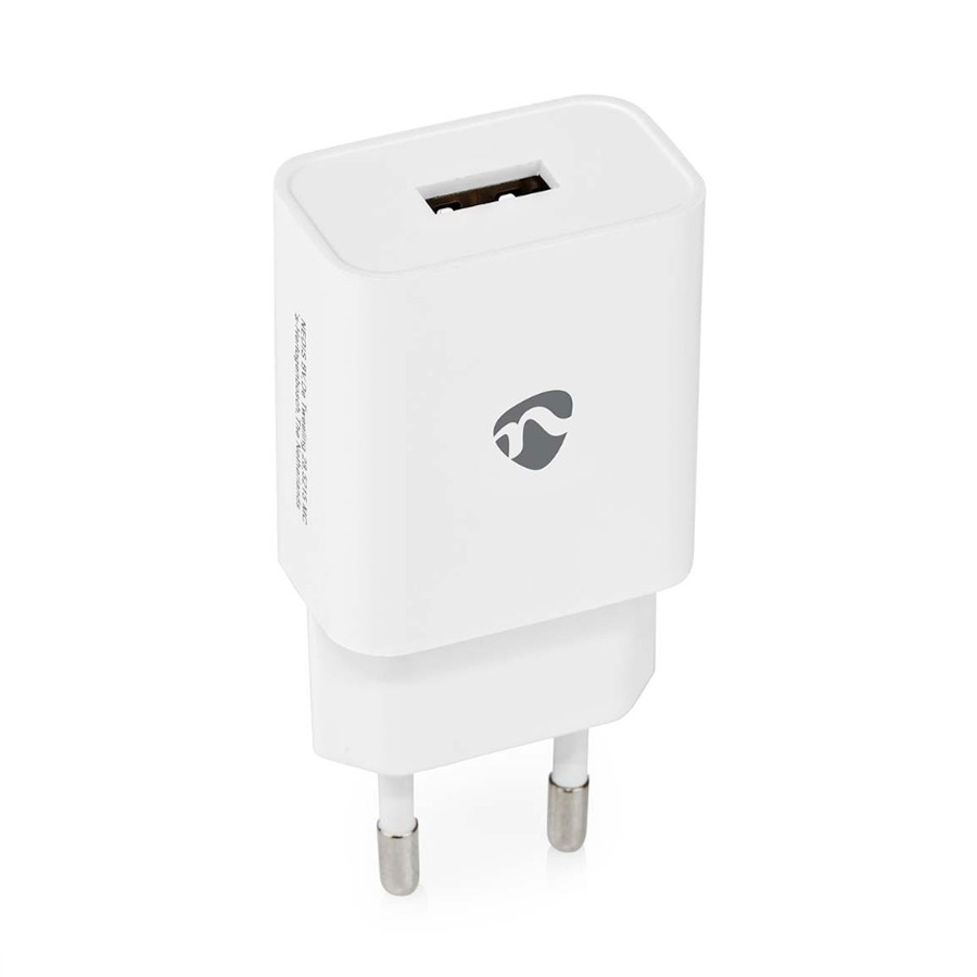 Nedis Netzladegerät 12 W 1x 2.4 A A - Anzahl der Ausgänge: 1x USB-A, Kein Kabel im Lieferumfang enthalten, Single Voltage Output