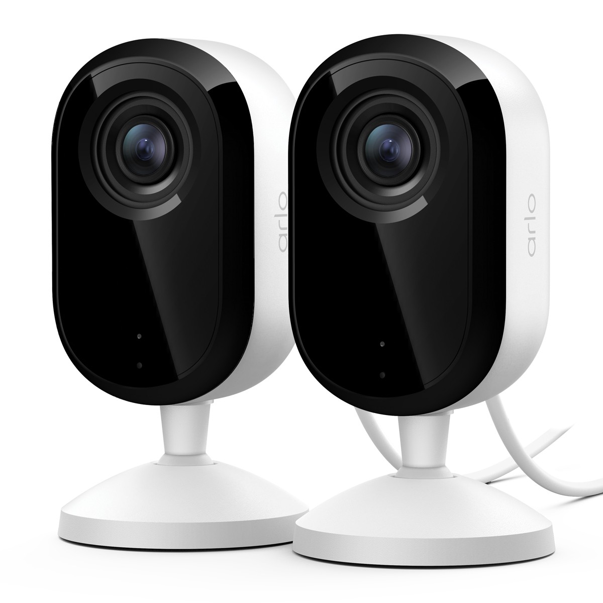 Arlo Essential 3 2K Indoor-Kamera Weiß 2er Set 3MP (2304x1296), WLAN, Netzteil, Indoor, Zwei-Wege-Audio, Auto. Objektiv-Abdeckun