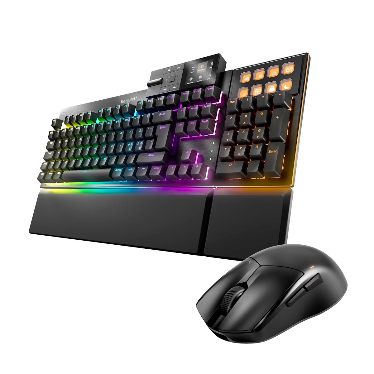 be quiet! Dark Mount Linear + Dark Perk Ergo Gaming Bundle bestehend aus be quiet! Maus und Tastatur