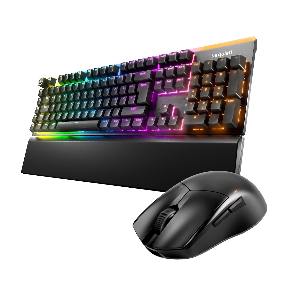 be quiet! Light Mount Linear + Dark Perk Ergo Gaming Bundle bestehend aus be quiet! Maus und Tastatur