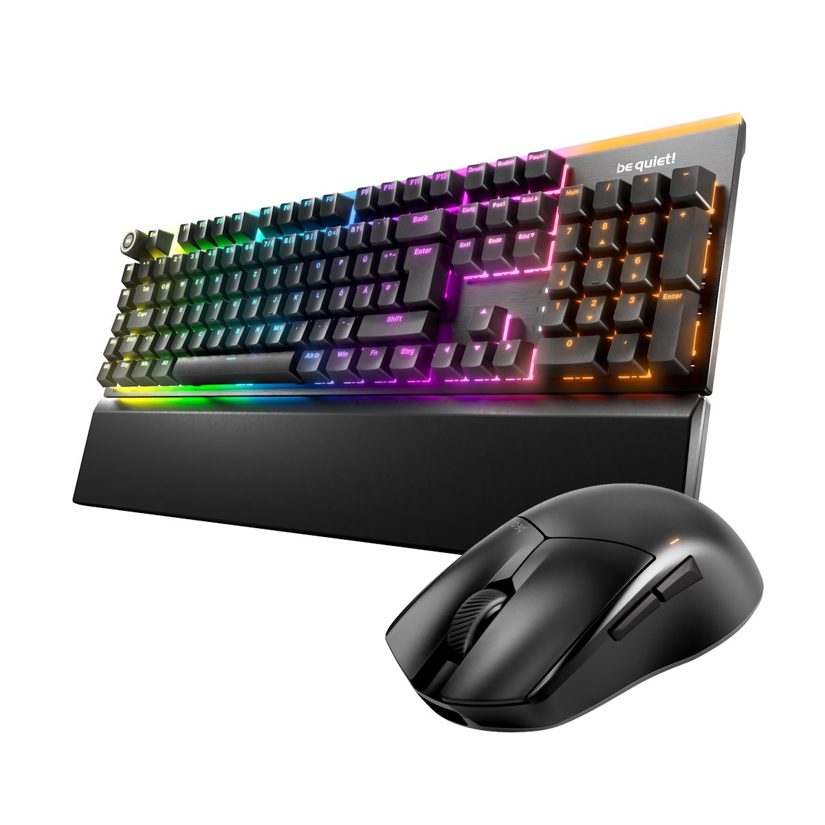 be quiet! Light Mount Silent + Dark Perk Ergo Gaming Bundle bestehend aus be quiet! Maus und Tastatur