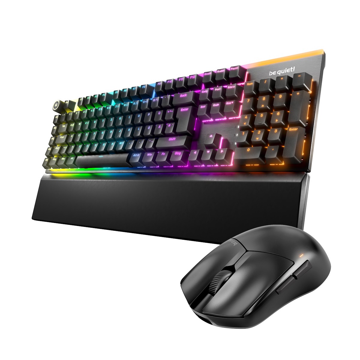 be quiet! Light Mount Silent + Dark Perk Sym Gaming Bundle bestehend aus be quiet! Maus und Tastatur