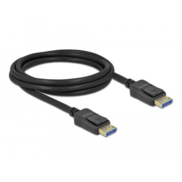 Delock DisplayPort Kabel 10K, 60 Hz, 54 Gbps, 2 m, Kunststoffgehäuse