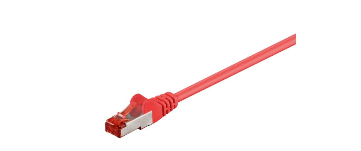 Goobay 0,5m CAT 6 Patchkabel, S/FTP (PiMF), Rot