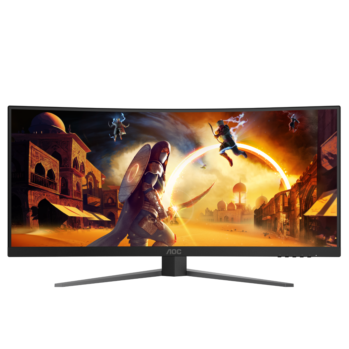 AOC CU34G4Z - 34 Zoll WQHD Curved Monitor, 240 Hz, FreeSync Prem, HDR400 (3440x1440, 1ms GtG, 2x HDMI 2.1, 1x DisplayPort 1.4, U