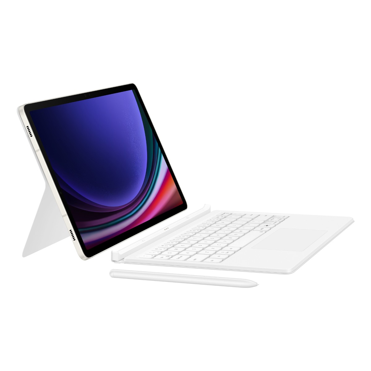 Samsung Book Cover Keyboard für Galaxy Tab S9/9 FE White