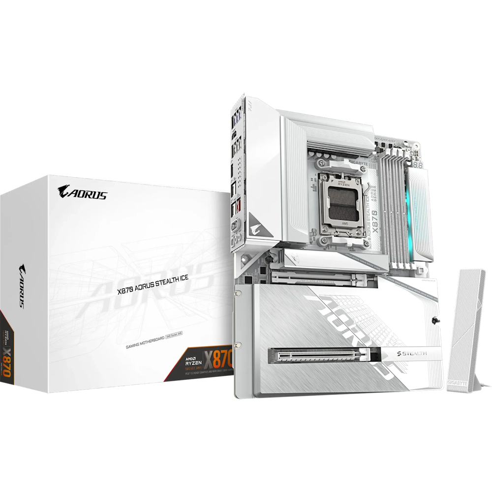 GIGABYTE X870 AORUS Stealth ICE Mainboard Sockel AM5
