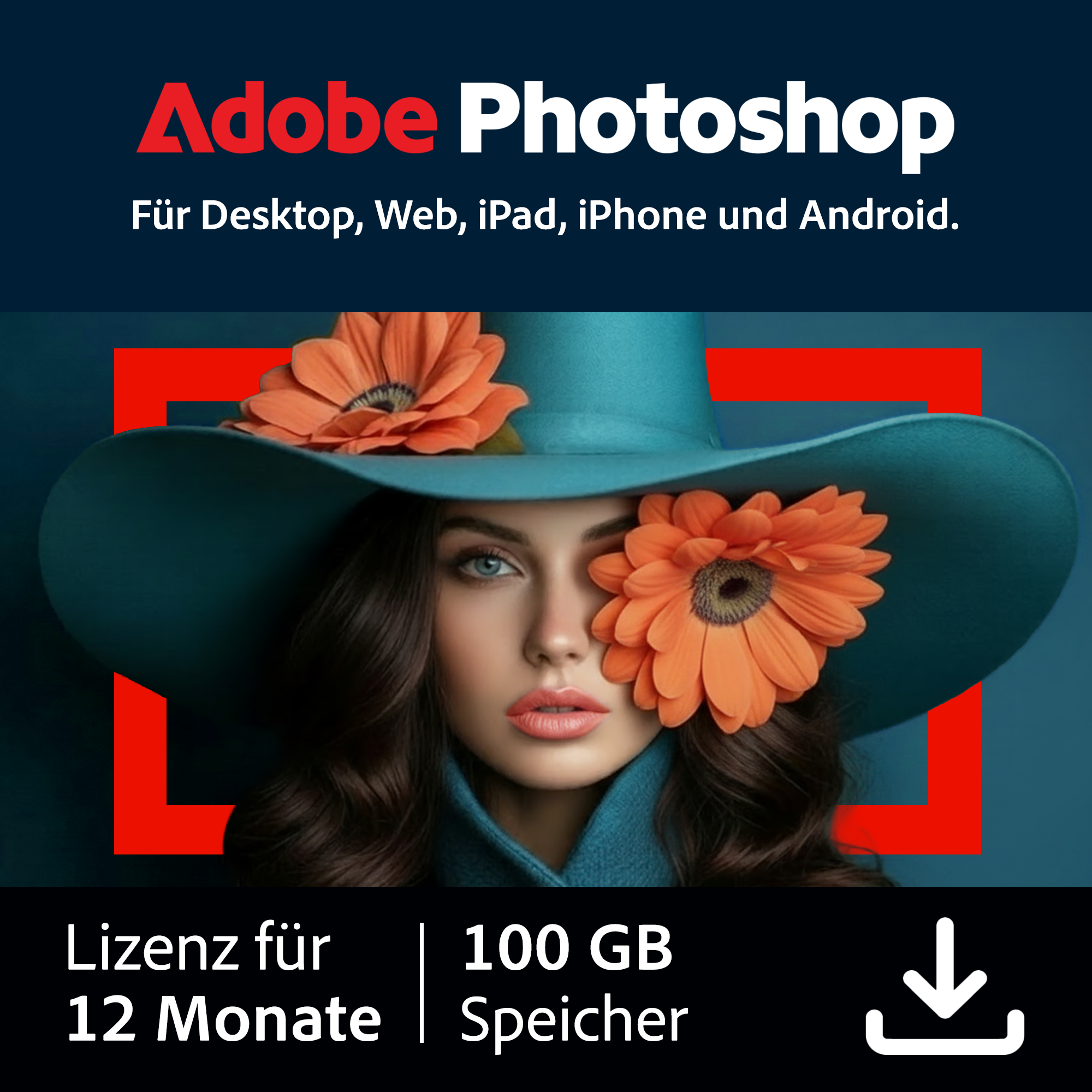 Adobe Photoshop | 1 Jahr | 100GB Cloudspeicher
