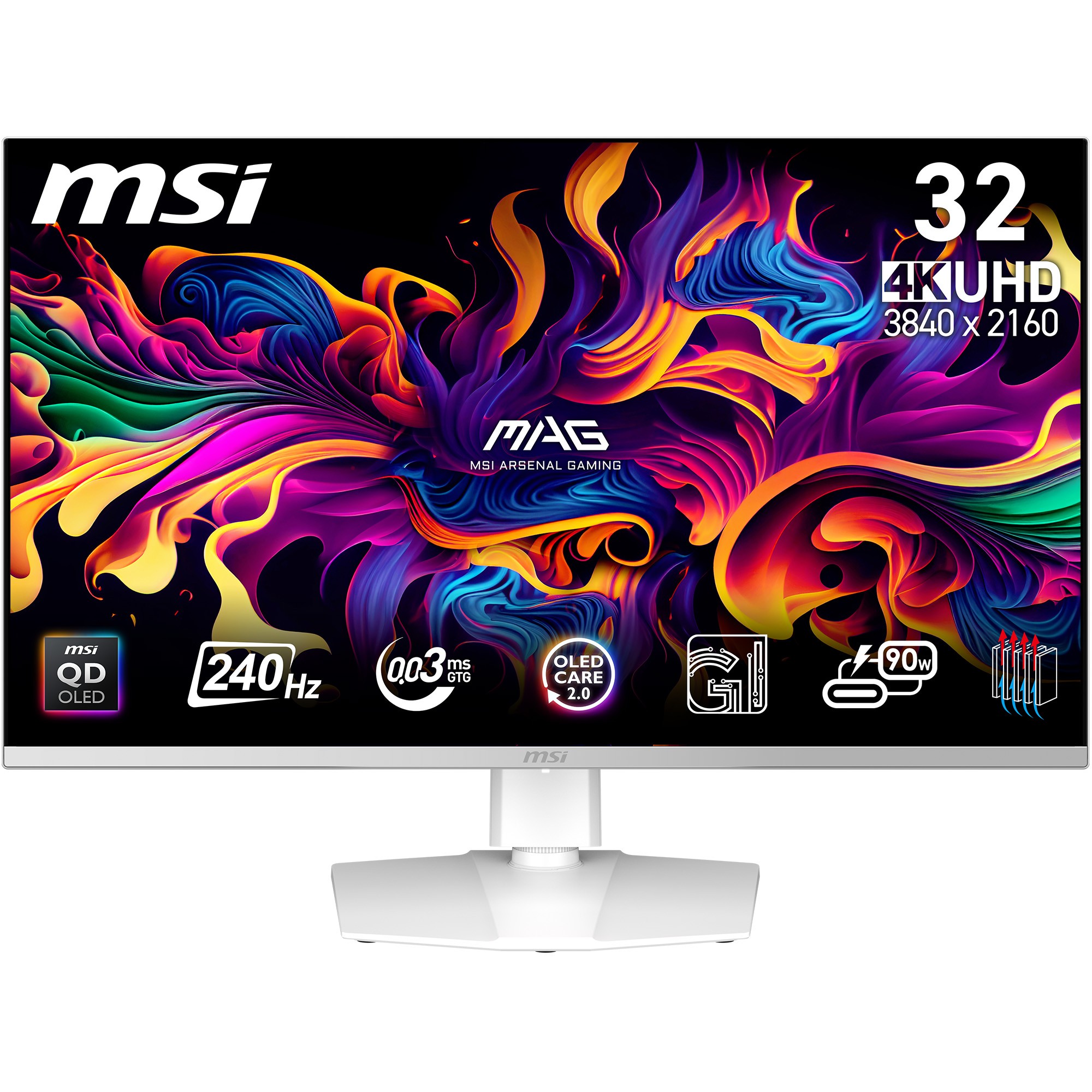 MSI MPG 321URXWDE QD-OLED Gaming Monitor - 4K UHD, 240Hz, 0,03ms