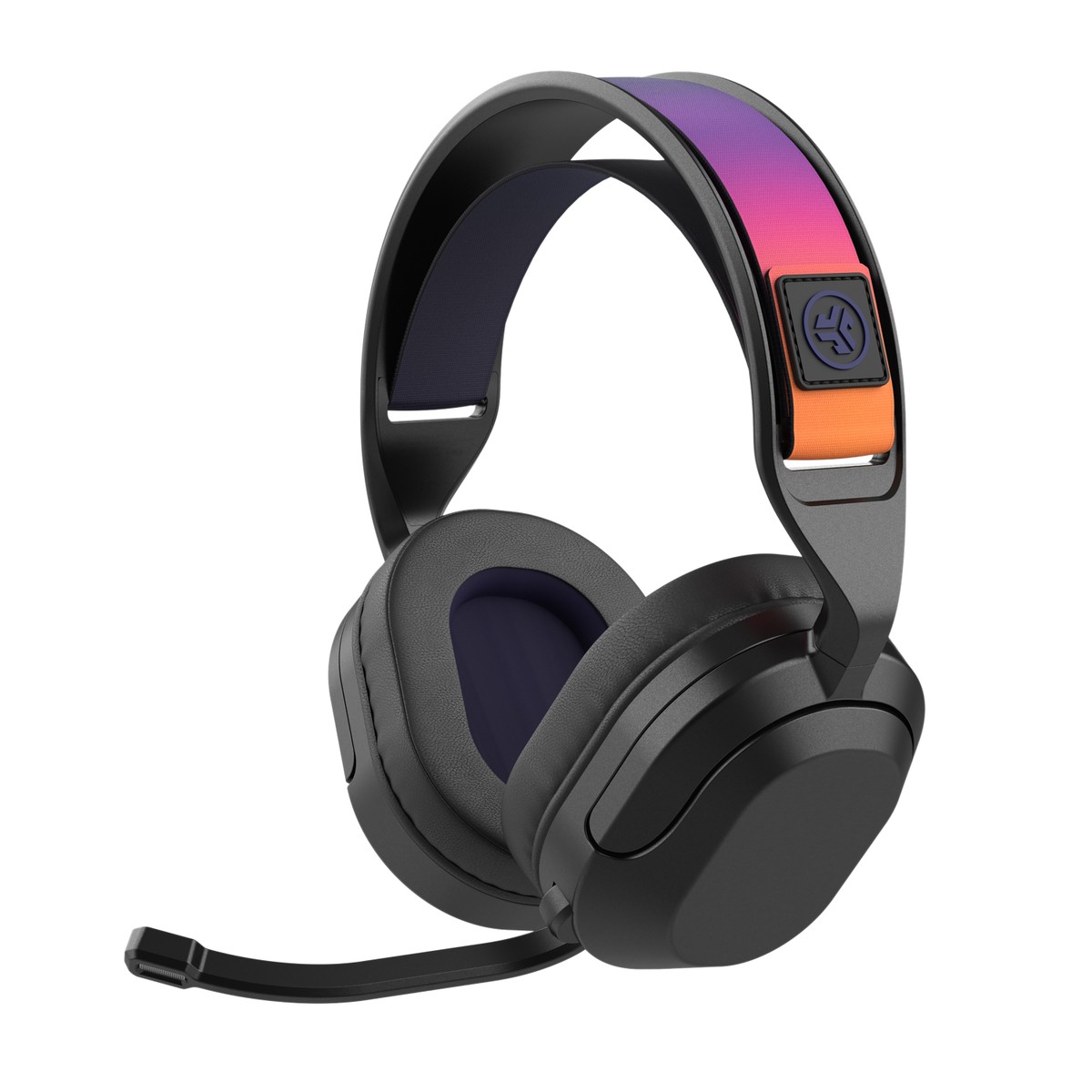 Jlab Nightfall Wireless Gaming Headset Black Duale Wireless-Verbindungen über USB oder Bluetooth, Drehbares Mikrofon, bis zu 70 