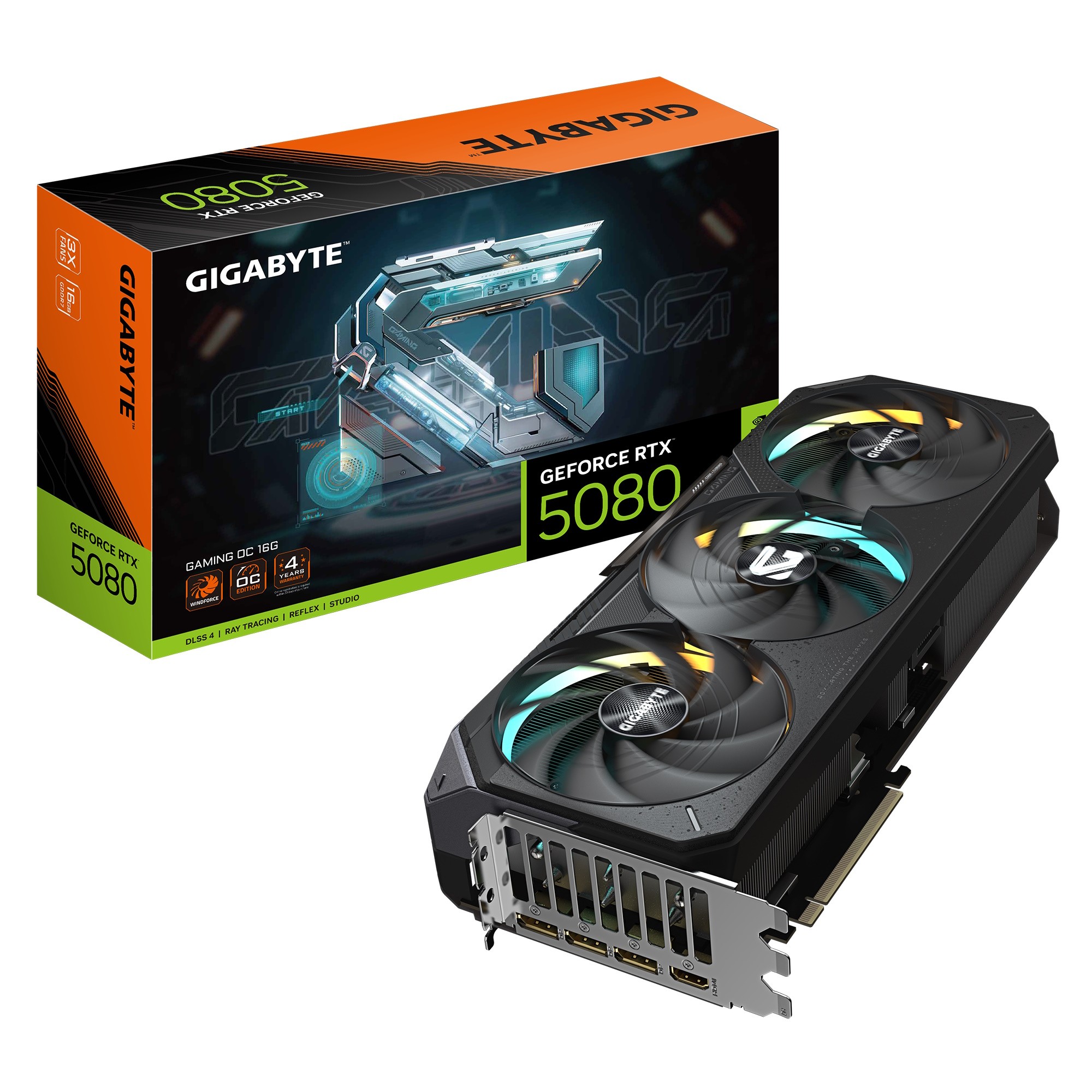 GIGABYTE GeForce RTX 5080 Gaming OC 16G - 16GB GDDR7, HDMI, 3x DP