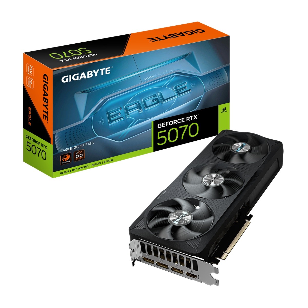 GIGABYTE GeForce RTX 5070 Eagle OC SFF 12G - 12GB GDDR7, HDMI, 3x DP