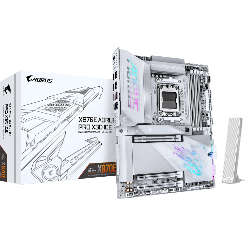 GIGABYTE X870E AORUS Pro X3D ICE Mainboard Sockel AM5