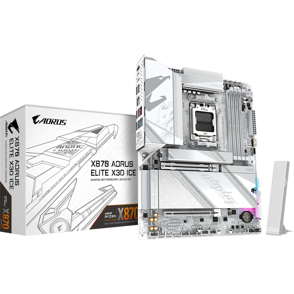 GIGABYTE X870 AORUS Elite X3D ICE Mainboard Sockel AM5