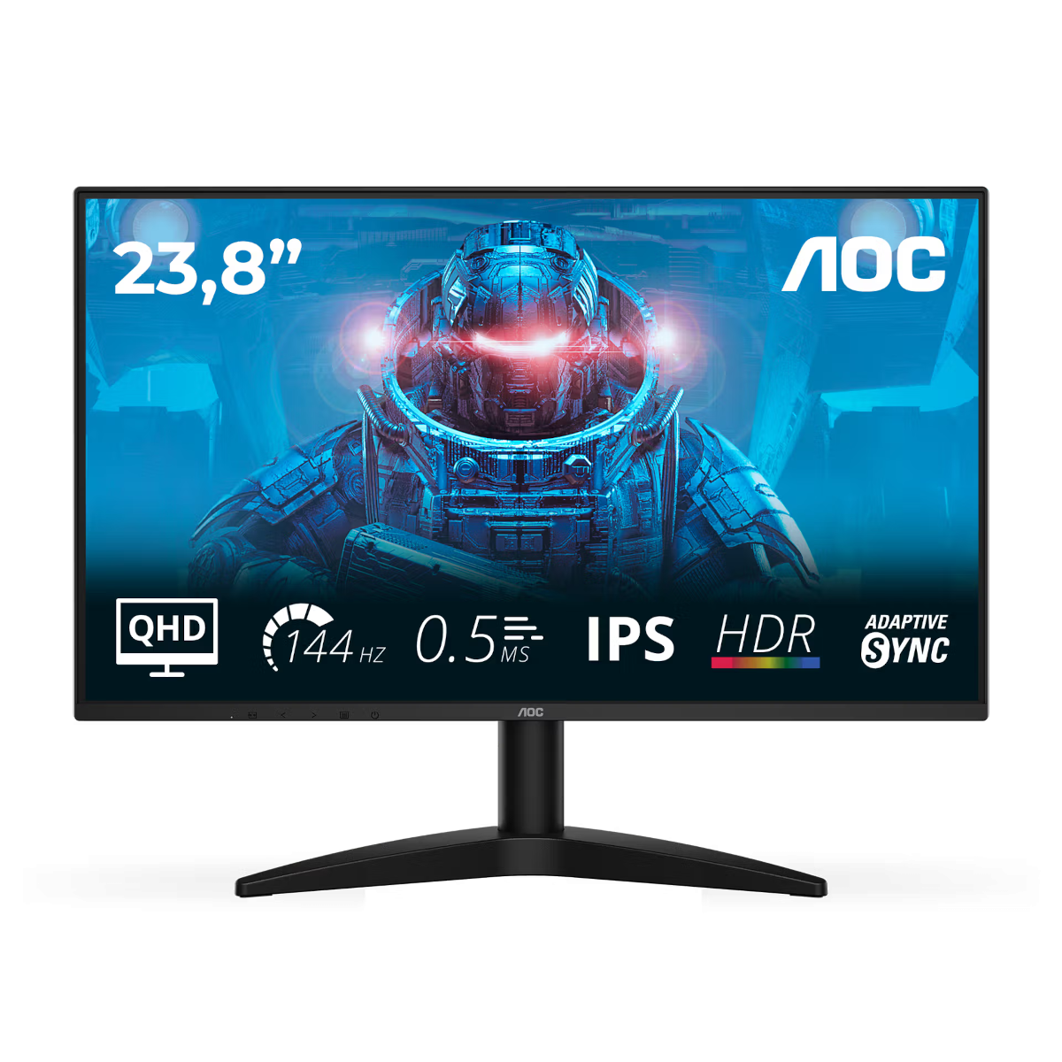 AOC Q24B36X 24 Zoll - QHD Gaming Monitor IPS Panel, QHD, 144 Hz, 4 ms, HDR10, HDMI, DP