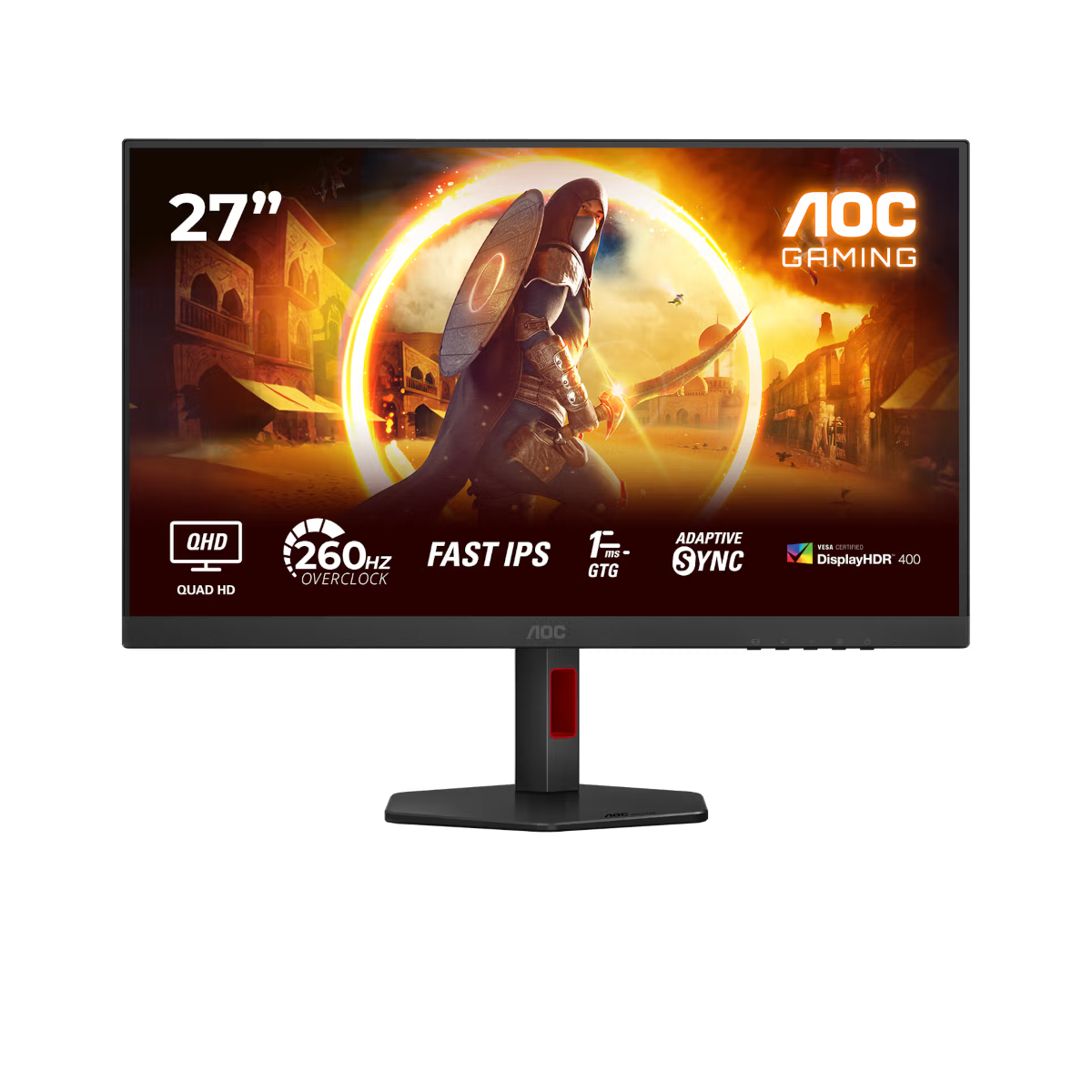 AOC Q27G4ZR 27 Zoll - QHD Gaming Monitor Fast IPS Panel, QHD, 260 Hz, 1 ms, HDR400, HDMI, DP