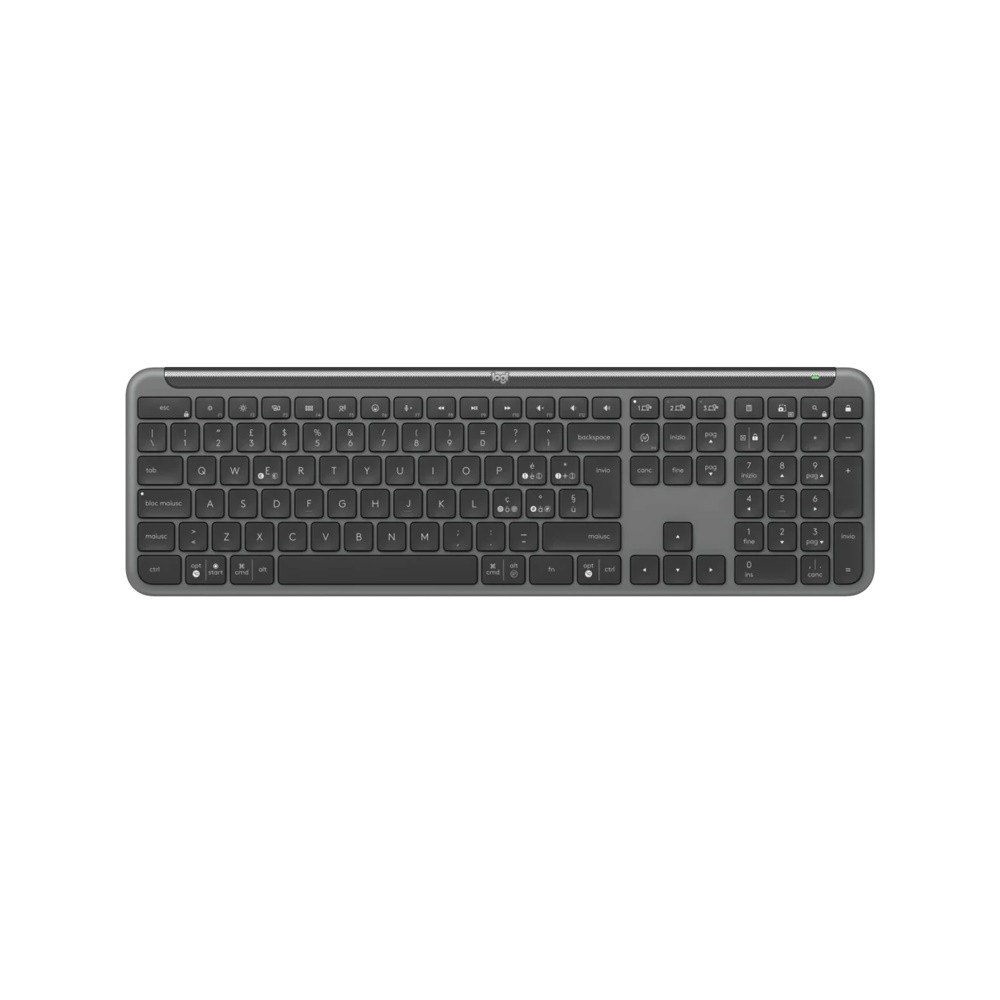 Logitech Signature Slim K950 Tastatur, Kabellos - Graphite Ultrakompaktes, schlankes Design, Komfortable, präzise Tastenanschläg