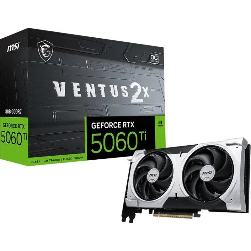 MSI GeForce RTX 5060 Ti 8G VENTUS 2X OC - 8GBGB GDDR7, HDMI, 3x DP