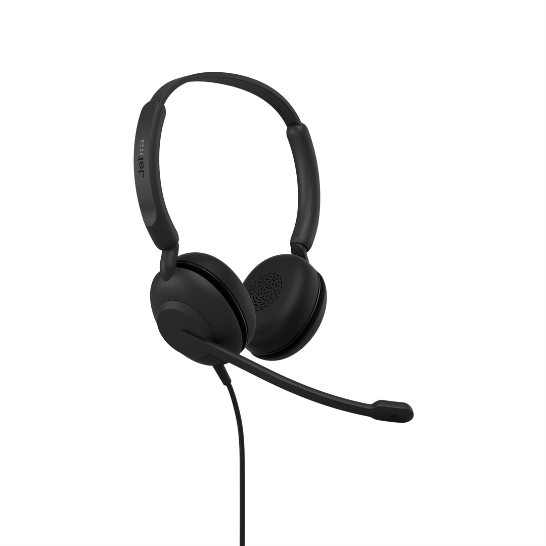 Jabra Evolve 10 Stereo-Headset, USB-A-Anschluss Mikrofon mit Geräuschunterdrückung. Anpassbarer Mikrofonarm